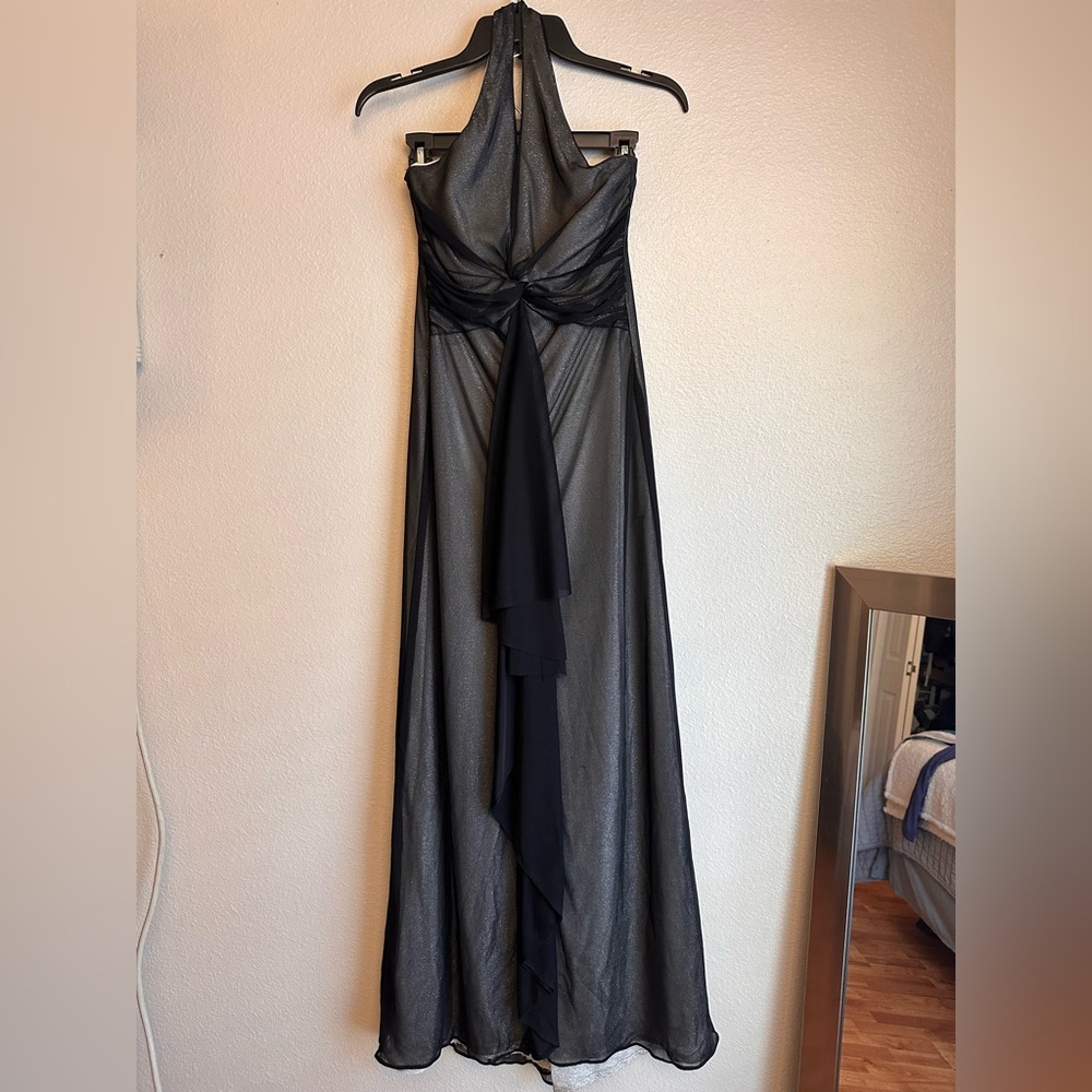 Black and silver sparkling gown